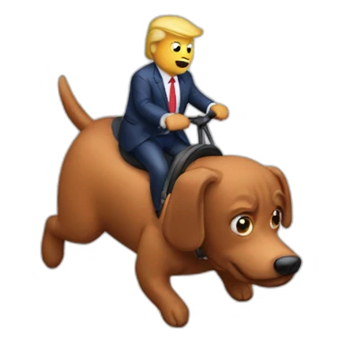trump-riding-sausage sticker