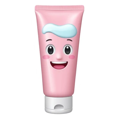 Pale pink toothpaste tube sticker