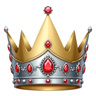 only sliver crown with red gems more gems sticker