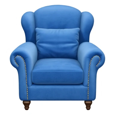 Blue armchair sticker