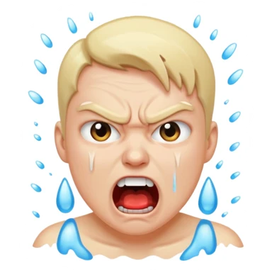 gay angry rage screaming loudly cryjng sticker