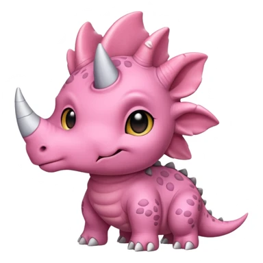 Triceratops cute pink kawei  sticker