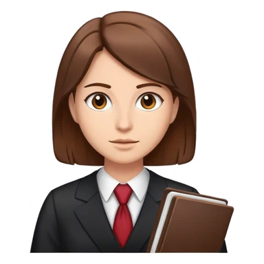 lawyer BROWN HAIR sticker