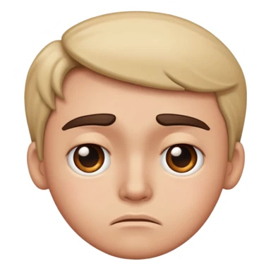 disappointed and confused face sticker