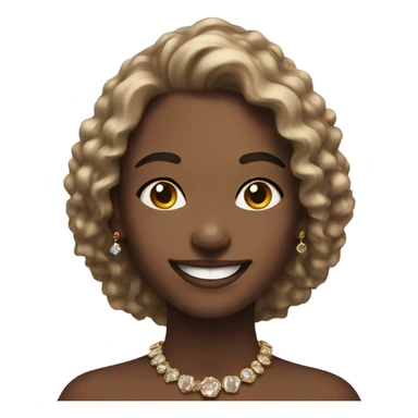 smiling girl with jewelry indoors sticker