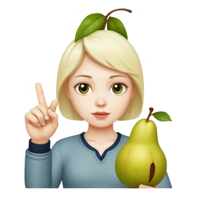 Birne zeigt Mittelfinger  sticker