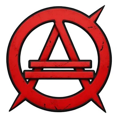 Anarchy red and black sticker