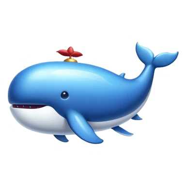 a blimp with a whale decoration on it sticker