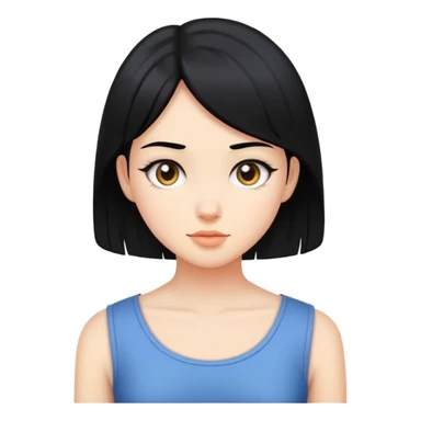 I want a girl he have a black hear and he was slim  sticker