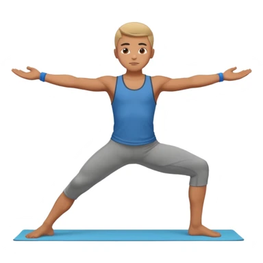 warrior boy yoga poses sticker