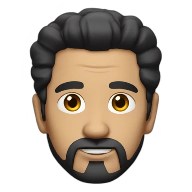 jose the god father with black slick back hair with no mustache sticker