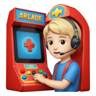 Retro Arcade Kid sticker