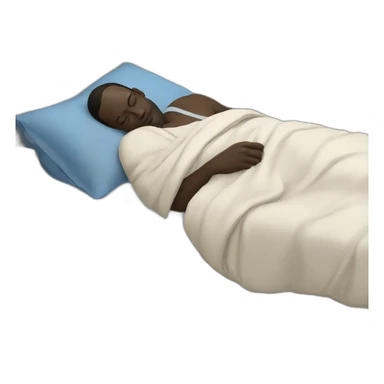 Omar Sy sleeping in a bed sticker
