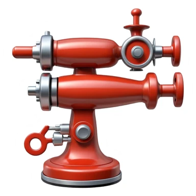 sausage-processing droid. retro-futuristic style. top is a circular industrial meat grinder with rotating gears and blades. Two robotic arms feed material into grinder. Sausage links extrude from the rear like  factory. The body is metallic, compact, and floats above the ground.no legs. Dark humor sticker