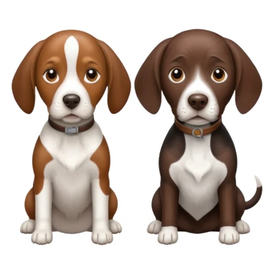 beagle and german shorthaired pointer side by side sticker