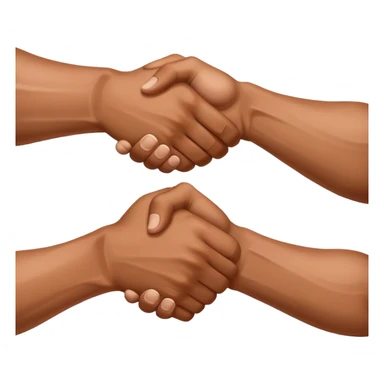 realistic cinematic handshake of muscles hands sticker