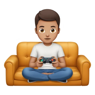 A person sitting on a couch playing video games  sticker