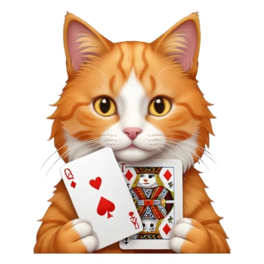 orange cat gambling sticker