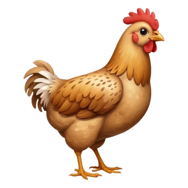 small light brown chicken full body no comb sticker
