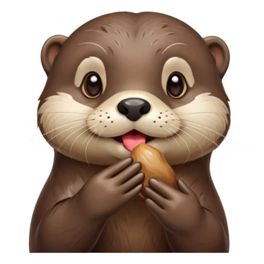 Otter blowing kisses sticker