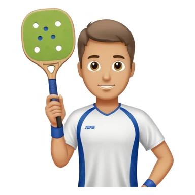 Andrew playing pickleball sticker