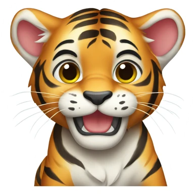  Cute Baby tiger  happy new year sticker