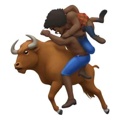 a buffalo beating up a bronco sticker