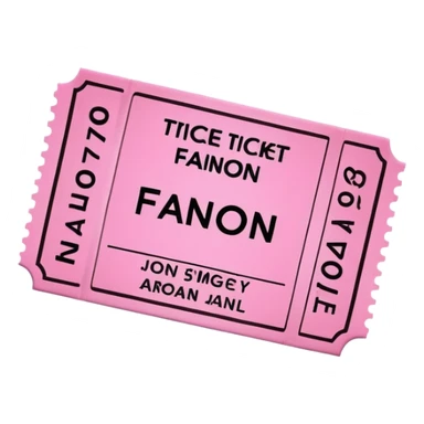 Pink  ticket for the movie fanon  sticker