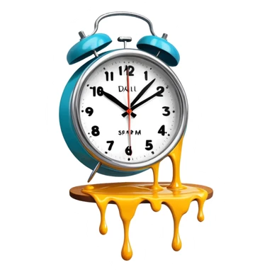 Salvador Dali Melting SPAM art clock  sticker