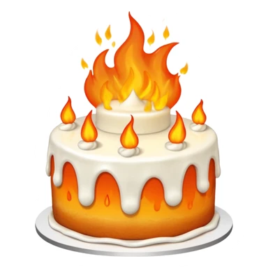 CAKE on fire sticker