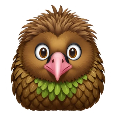 cute kiwi bird ai agent ( color fillable)  sticker