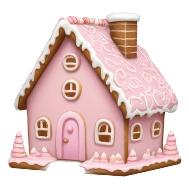Light pink gingerbread house sticker
