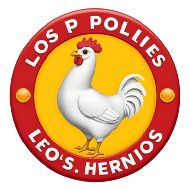 gerar emojs Gerente Los Pollos Hermanos logo em volta escrito sticker