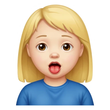 girl with down syndrome drooling sticker