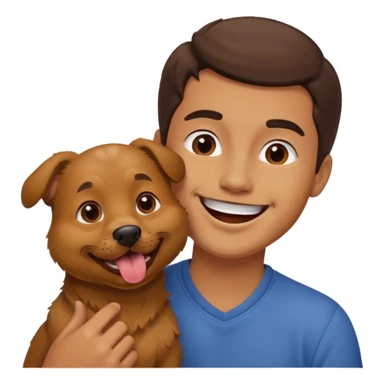 A man licking a dog  sticker