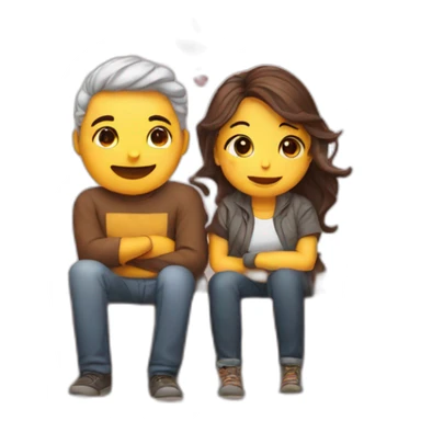 couple love m sticker