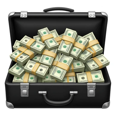 деньги торчащие из портфеля sticker