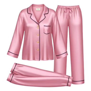 Light pink silk pyjamas set sticker