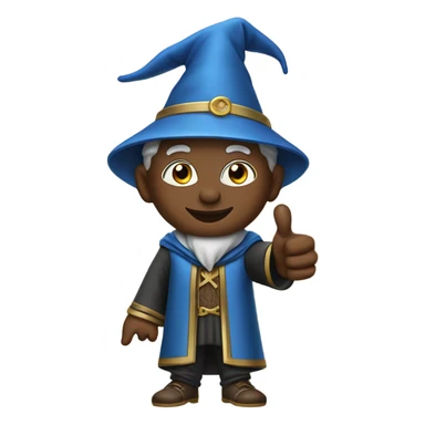 African-American wizard giving a thumbs up ￼ sticker