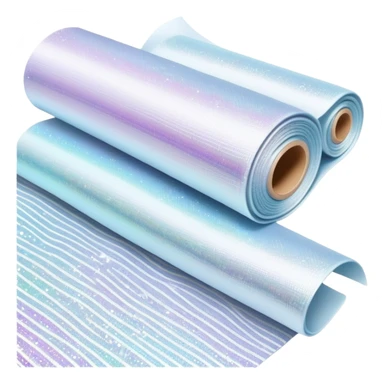 roll of fabric with sparkles and digital pattern, smart fabric, high-tech textile roll sticker