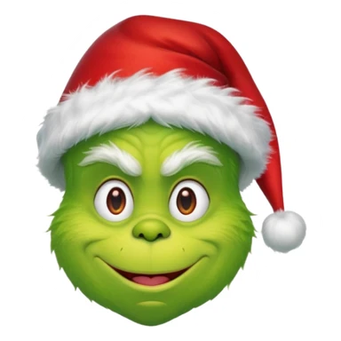 The grinch with santa hat sticker