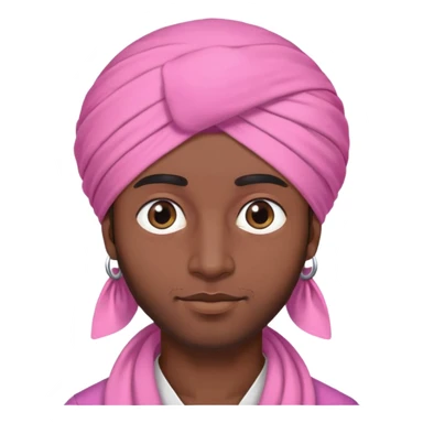 Brown guy wearing a pink turban ￼ sticker