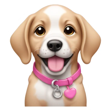 puppy wearing pink sticker