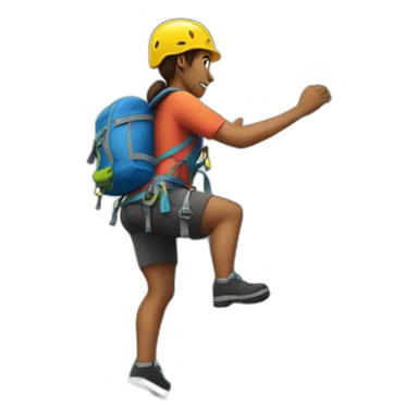 Climbing mountain sticker