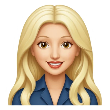 Christina Aguilera with long blonde hair sticker