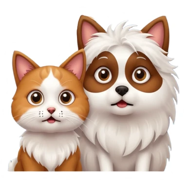 The dog and cat are afraid of fireworks sticker