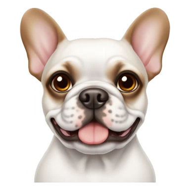 Frenchie White with a Brown eye  sticker