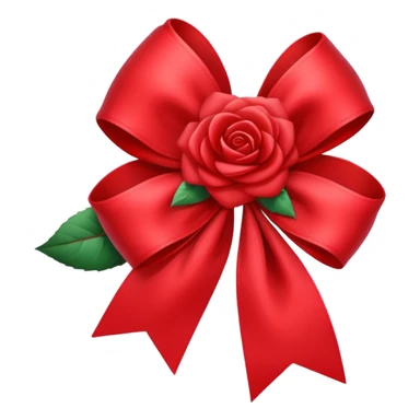 Un lazo rojo y con rosa sticker