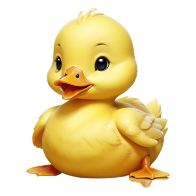 Cinematic Cute Yawning Yellow Baby Duck Portrait Emoji, Head tilted slightly with a dramatic, wide-open yawn, showcasing a soft, downy yellow coat with little drooping wings, round eyes barely open in drowsy contentment, Simplified yet irresistibly adorable features, highly detailed, glowing with a soft, cozy glow, high shine, relaxed yet expressive, stylized with a touch of whimsical charm, bright and endearing, soft glowing outline, capturing the essence of a sleepy yet affectionate duckling, so drowsy it feels like it could stretch out of the screen and curl up for a nap! sticker
