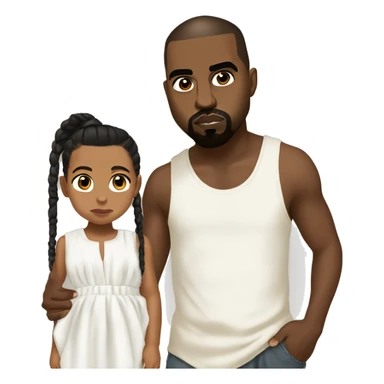 Kanye west with north west  sticker
